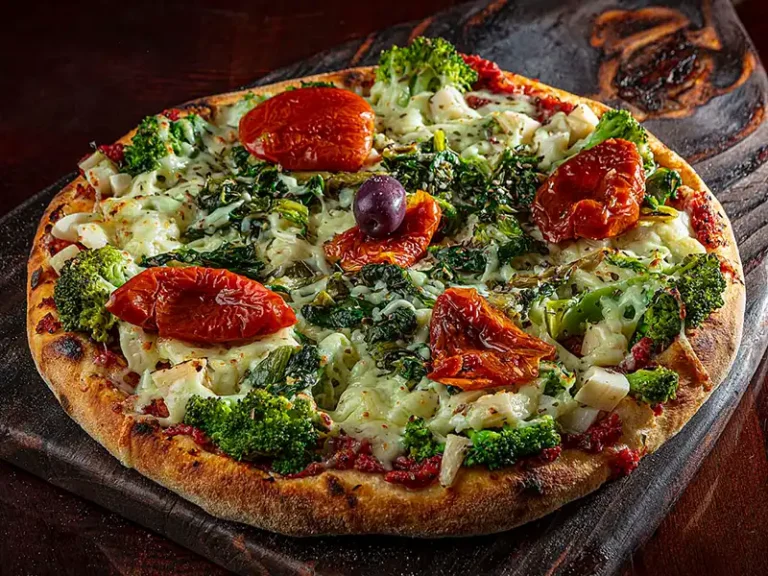 Deliciosa Pizza Vegetariana do Tipo Prime Burger & Pizza